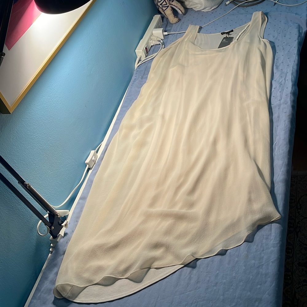 Brand new Eileen Fisher silk off white dress
